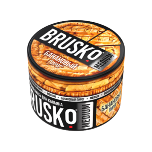 Бестабачная смесь BRUSKO - БАНАНОВЫЙ ПИРОГ (MEDIUM) - 50 GR