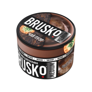 Бестабачная смесь BRUSKO - ЧАЙ ПУЭР (MEDIUM) - 50 GR