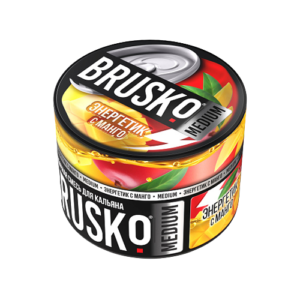 Бестабачная смесь BRUSKO - ЭНЕРГЕТИК С МАНГО (MEDIUM) - 50 GR