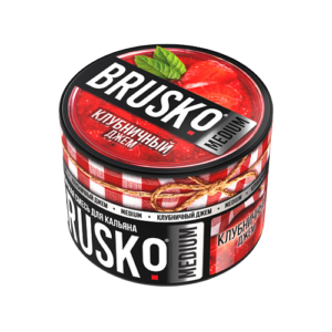 Бестабачная смесь BRUSKO - КЛУБНИЧНЫЙ ДЖЕМ (MEDIUM) - 50 GR