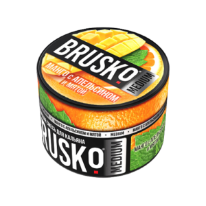 Бестабачная смесь BRUSKO - МАНГО С АПЕЛЬСИНОМ И МЯТОЙ (MEDIUM) - 50 GR