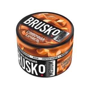 Бестабачная смесь BRUSKO - СЛИВОЧНАЯ КАРАМЕЛЬ (MEDIUM) - 50 GR